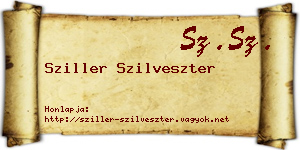 Sziller Szilveszter névjegykártya